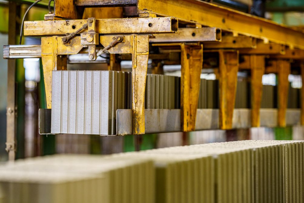 Produktion von Ziegelsteinen