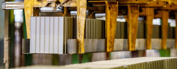 Produktion von Ziegelsteinen