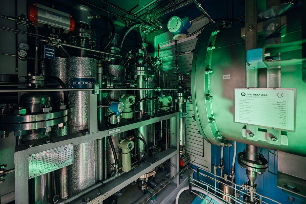 Maschinenteile eines Elektrolyseurs