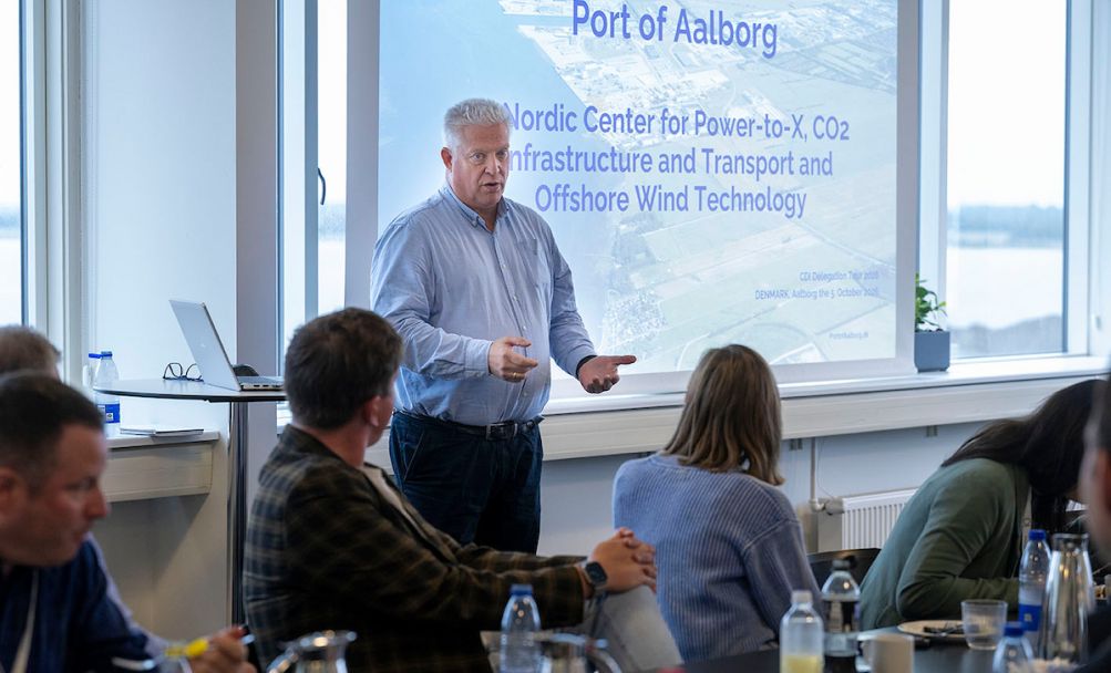 Port of Aalborg Direktor Lars Jøker präsentiert die neuen Hafenprojekte